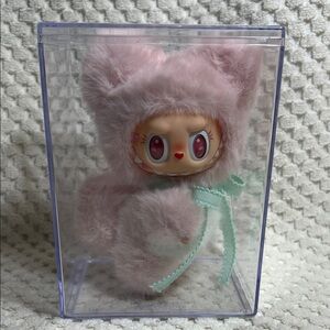 Custom “Pink Bear Mokoko” Labubu (Lafufu) Plush Pendant